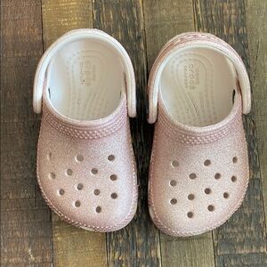 CROCS Pink Water Shoes with Glittery Finish